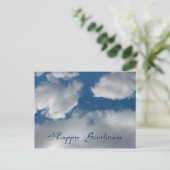Wolken zum Geburtstag Postkarte (Stehend Vorderseite)