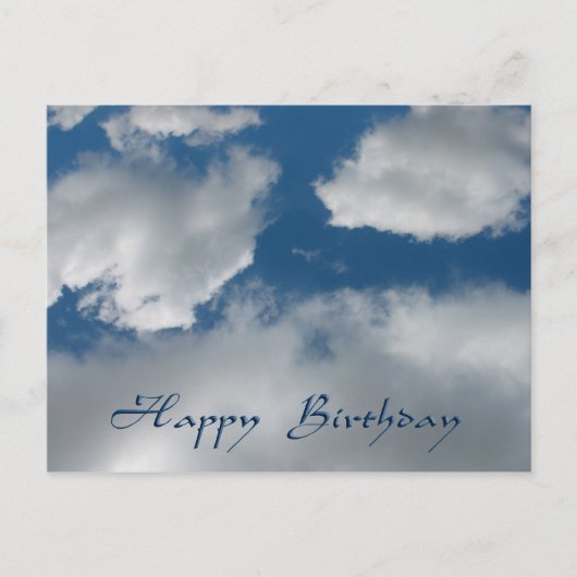 Wolken zum Geburtstag Postkarte (Vorderseite)