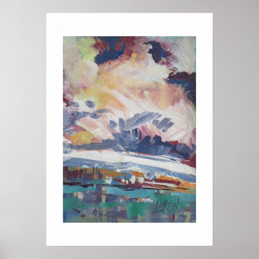 Wolkenbau-Gemälde / Künstler Larry Lerew Poster (Vorne)