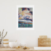 Wolkenbau-Gemälde / Künstler Larry Lerew Poster (Küche)