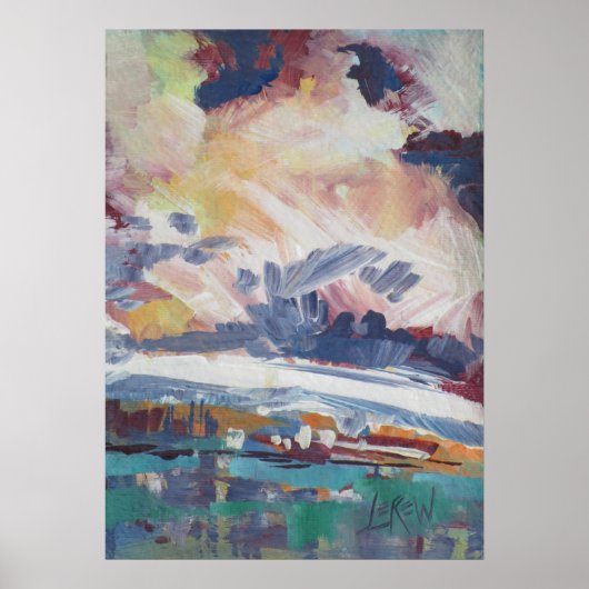 Wolkenbau-Gemälde / Künstler Larry Lerew Poster (Vorne)