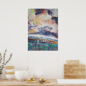 Wolkenbau-Gemälde / Künstler Larry Lerew Poster (Küche)
