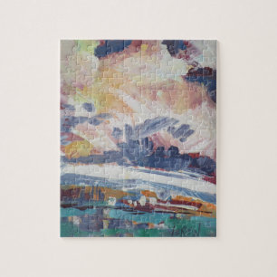 Wolkenbau-Gemälde / Künstler Larry Lerew Puzzle