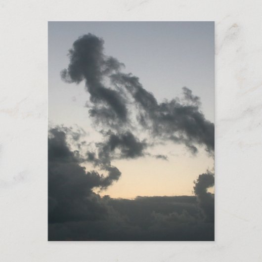 Wolkenbildung, Hundskelett? Cartoon? Postkarte (Vorderseite)