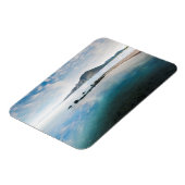 Wolkenblauer Himmel im See Magnet (Linke Seite)