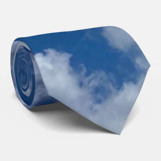 Wolkenblauer Himmel Krawatte (Gerollt)