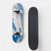 Wolkenblauer Himmel Skateboard (Vorne)