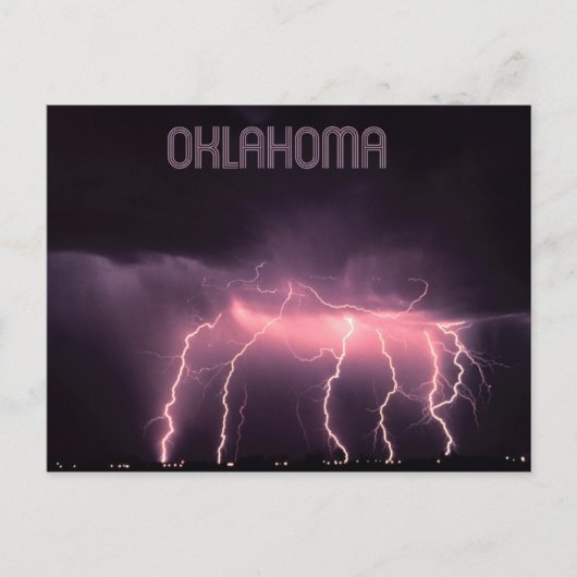 Wolkenblitz, Oklahoma Postkarte (Vorderseite)