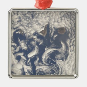 Wolkenbrüche im Gebiet der Kanarischen Insel Silbernes Ornament