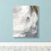 Wolkenbrüche und Ruhm vor der Insel Guadalupe Leinwanddruck (Insitu (Holzboden))