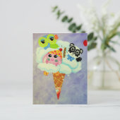 Wolkencreme Postkarte (Stehend Vorderseite)