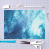 Wolkendecke Abstrakte Wasserfarbe Decoupage 10x15 Seidenpapier (Handwerk)