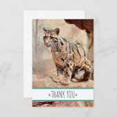 Wolkendecke Landschaftsbild exotische Tierwelt Dankeskarte (Vorne/Hinten)