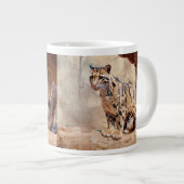 Wolkendecke Landschaftsbild exotische Tierwelt Jumbo-Tasse (Vorderseite Rechts)