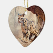 Wolkendecke Landschaftsbild exotische Tierwelt Keramik Ornament (Links)