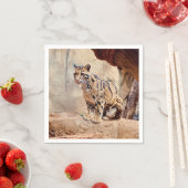 Wolkendecke Landschaftsbild exotische Tierwelt Serviette (Beispiel)