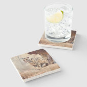 Wolkendecke Landschaftsbild exotische Tierwelt Steinuntersetzer (Seitenansicht)