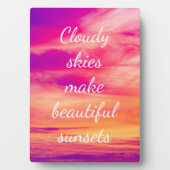 Wolkendecke machen schöne Sonnenuntergänge Fotoplatte (Vorderseite)