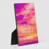 Wolkendecke machen schöne Sonnenuntergänge Fotoplatte (Seite)