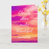 Wolkendecke machen schöne Sonnenuntergänge Karte (Gelbe Blume)