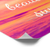 Wolkendecke machen schöne Sonnenuntergänge Poster (Ecke)