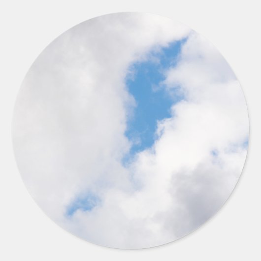 Wolkendecke Runder Aufkleber (Vorderseite)
