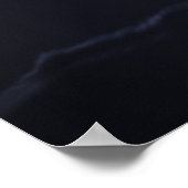 Wolkendecke Vollmond Poster (Ecke)