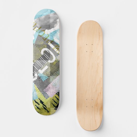 Wolkendecke von Kunstwerken Skateboard (Vorderseite)
