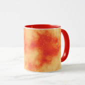 Wolkeneffekt Orange Tasse (VorderseiteRechts)