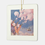 Wolkenfeen beim Wolkenmachen Keramikornament (Links)