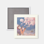Wolkenfeen machen Wolken Magnet (Vorderseite/Rückseite)