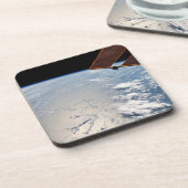 Wolkenformationen rund um den Sonnenuntergang vor Getränkeuntersetzer (Linke Seite)