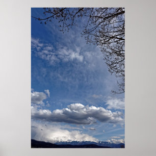 Wolkenherde über Fagaras-Gebirge Rumänien Poster
