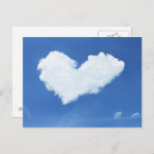 Wolkenherz am Himmel Postkarte (Vorne/Hinten)
