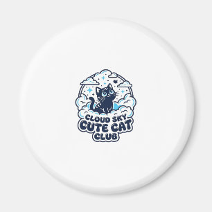 Wolkenhimmel Süße Katze Haustierliebhaber Shirt Ku Magnet