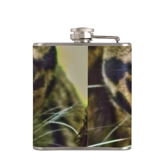 Wolkenkleopard Flachmann (Rückseite)