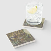 Wolkenkleopard Steinuntersetzer (Seitenansicht)