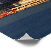 Wolkenkratzer am Wasser in Detroit 3 Poster (Ecke)