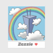 Wolkenkratzer Aufkleber (Blatt)