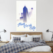Wolkenkratzer aus New York Leinwanddruck (Insitu (Schlafzimmer))