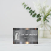 Wolkenkratzer Diamantbeschichtete Stahlschicht Visitenkarte (Stehend Vorderseite)