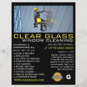 Wolkenkratzer, Fensterreiniger, Reinigung der Werb Flyer (Vorne)