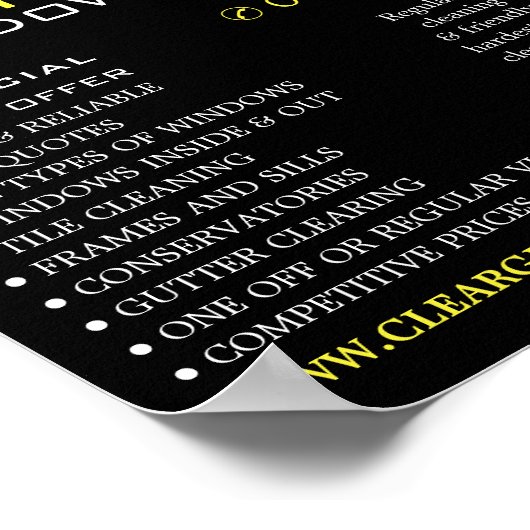 Wolkenkratzer, Fensterreiniger, Reinigung der Werb Poster (Ecke)