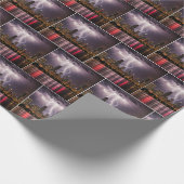 Wolkenkratzer in Chicago mit Blitzen Geschenkpapier (Ecke)