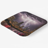 Wolkenkratzer in Chicago mit Blitzen Pappteller (Gewinkelt)