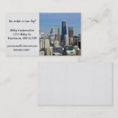 Wolkenkratzer in Chicago Visitenkarte (Vorne/Hinten)
