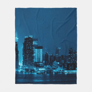 Wolkenkratzer in Manhattan Midtown und Skyline von Fleecedecke