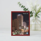 Wolkenkratzer in Phoenix AZ bei Nacht Postkarte (Stehend Vorderseite)