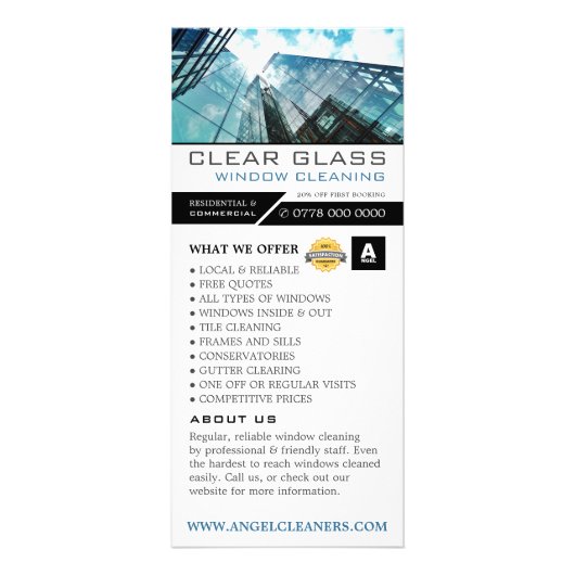 Wolkenkratzer, Liste der Reinigungspreise Werbekarte (Vorne)