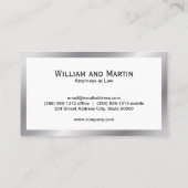 Wolkenkratzer-Logo | Metallgrenze | Monogramm Visitenkarte (Rückseite)